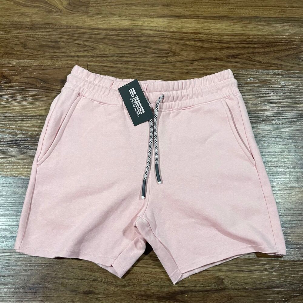 San Francisco Work Shirts Fleece Sweat Shorts Pockets Drawstring Mens Size M NEW
